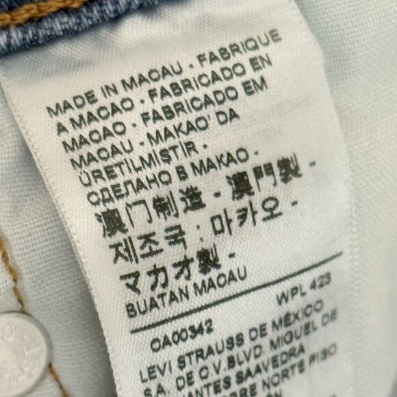 Levi's 501 Cropped Jeans Women’s 30x26 Straight-Leg High Rise Blue Two Tone - Picture 7 of 16